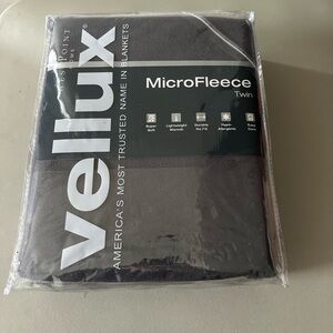 West Point Home Vellux MicroFleece Twin Blanket DARK GRAY NEW IN PACKAGE